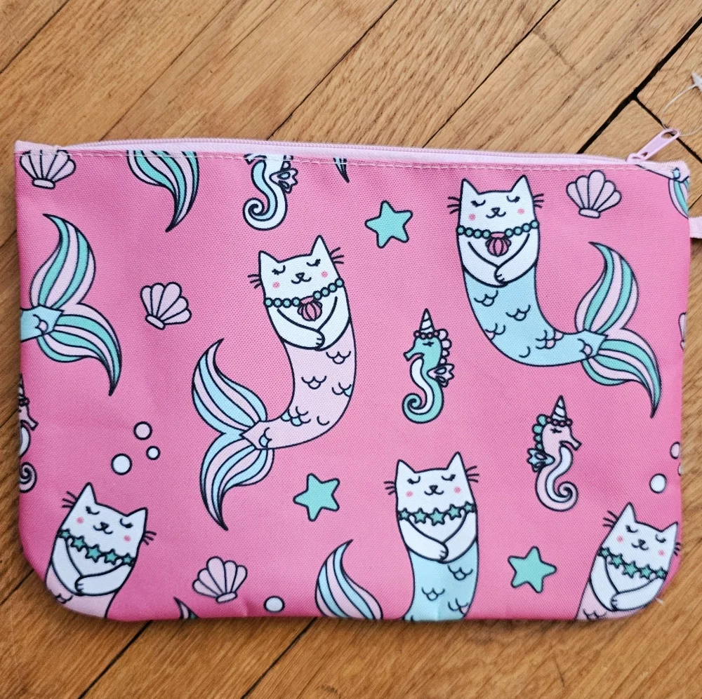 NWOT: Morgan Home Fashions Mermaid Kitty Beach Wet/Dry Case. 😺 🧜🏼‍♀️ - Picture 5 of 6